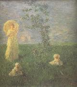 Gaetano previati In the Meadow (nn02) USA oil painting reproduction